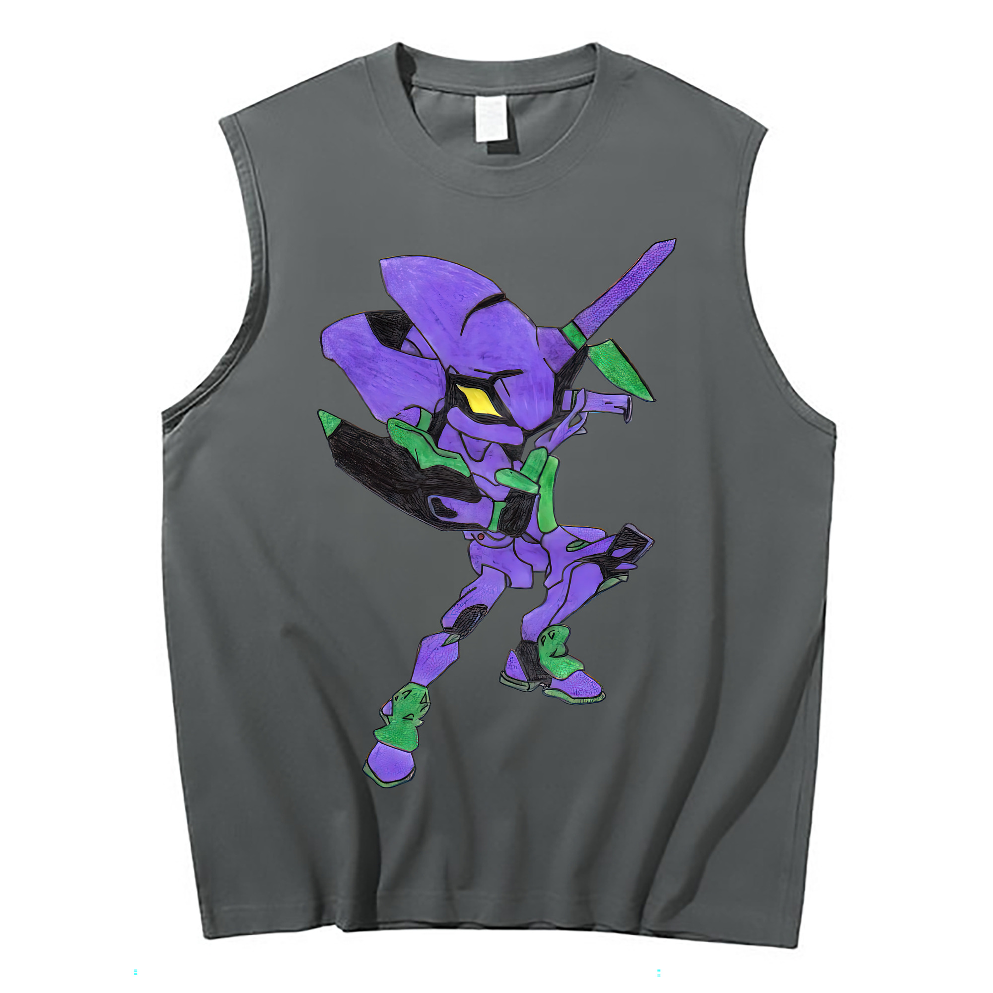 （画像用） EVA 新世紀エヴァンゲリオン コットン100％タンクトップ（フロントプリント）